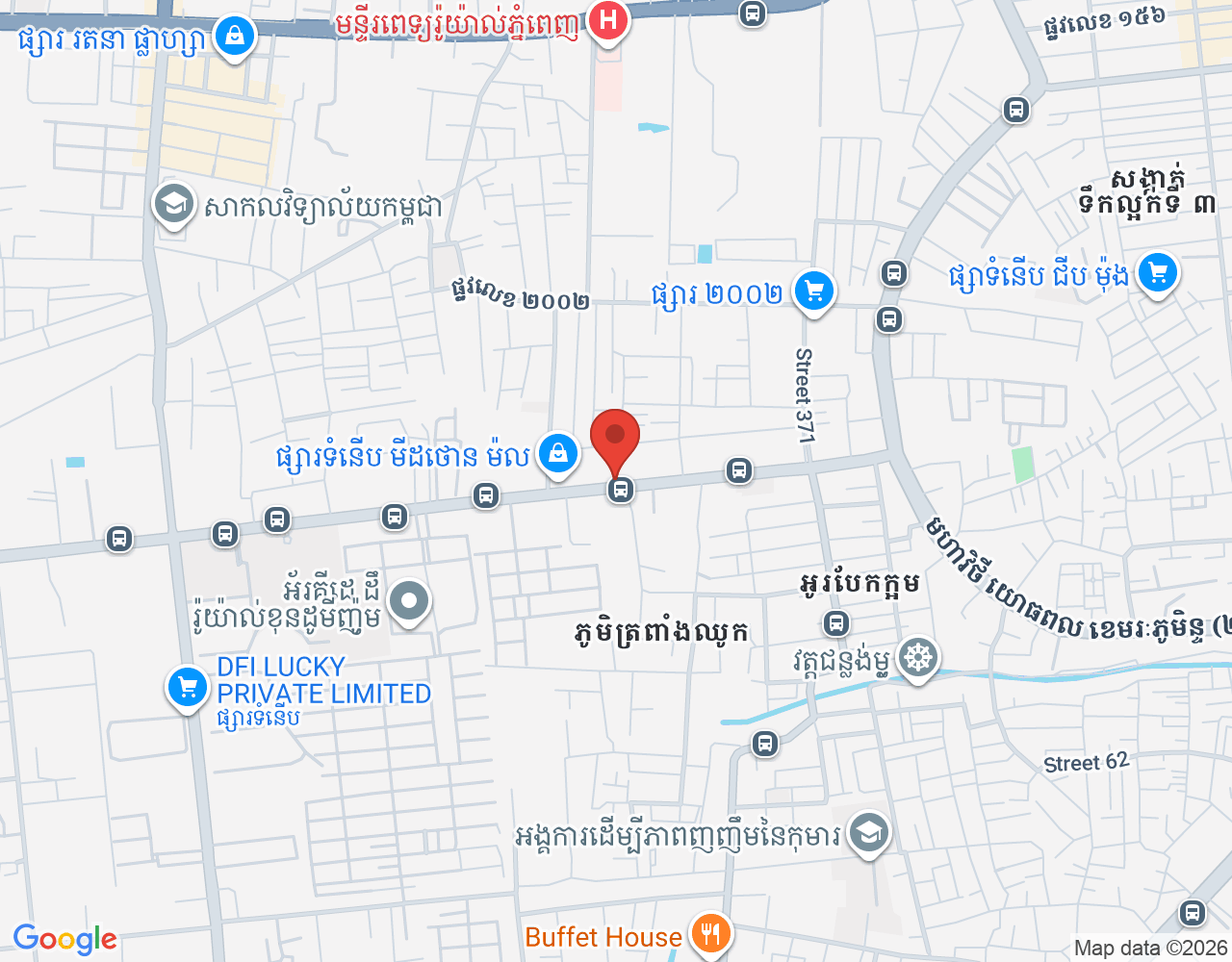 Cashier location map