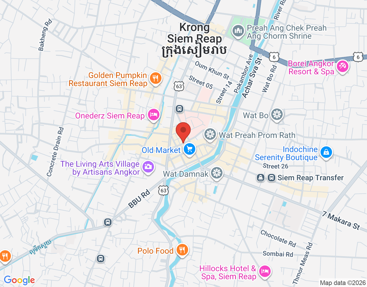 Service Staff location map