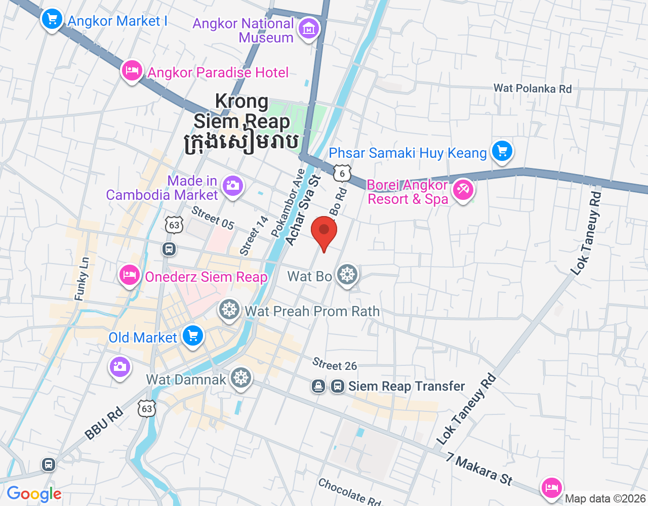 Night auditor location map