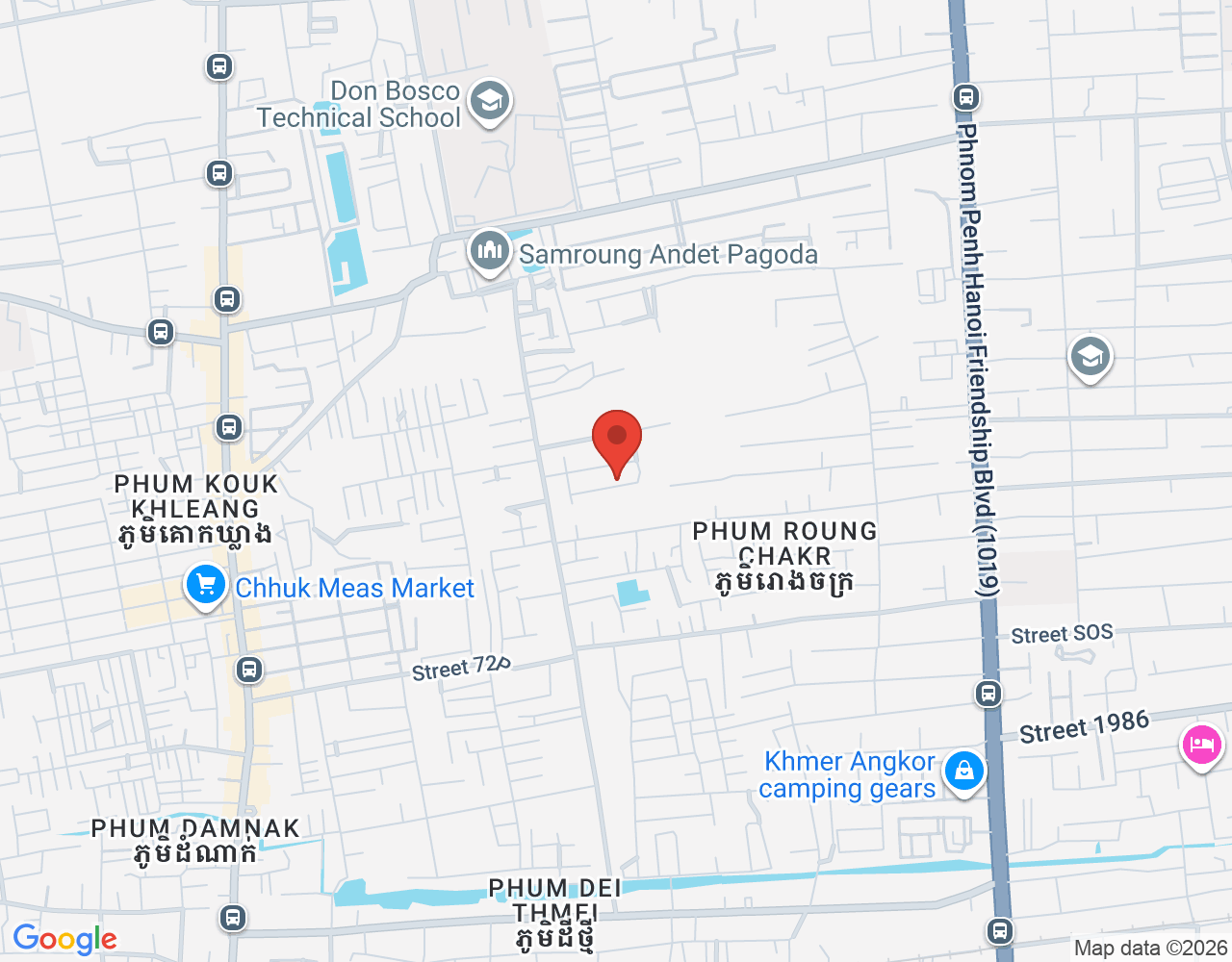 Merchandiser location map