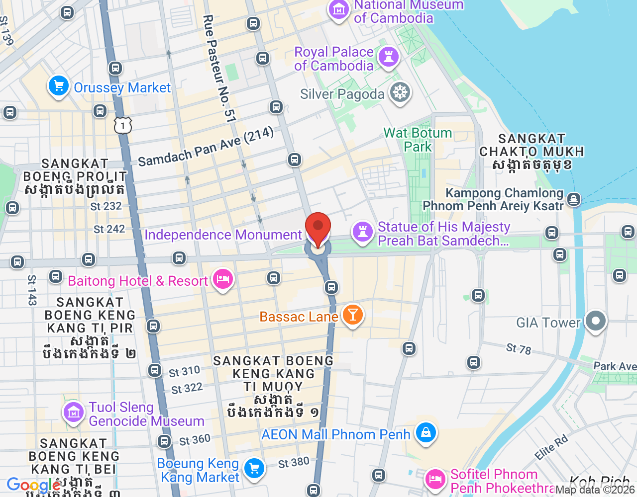 អ្នកដឹកជញ្ជូន location map