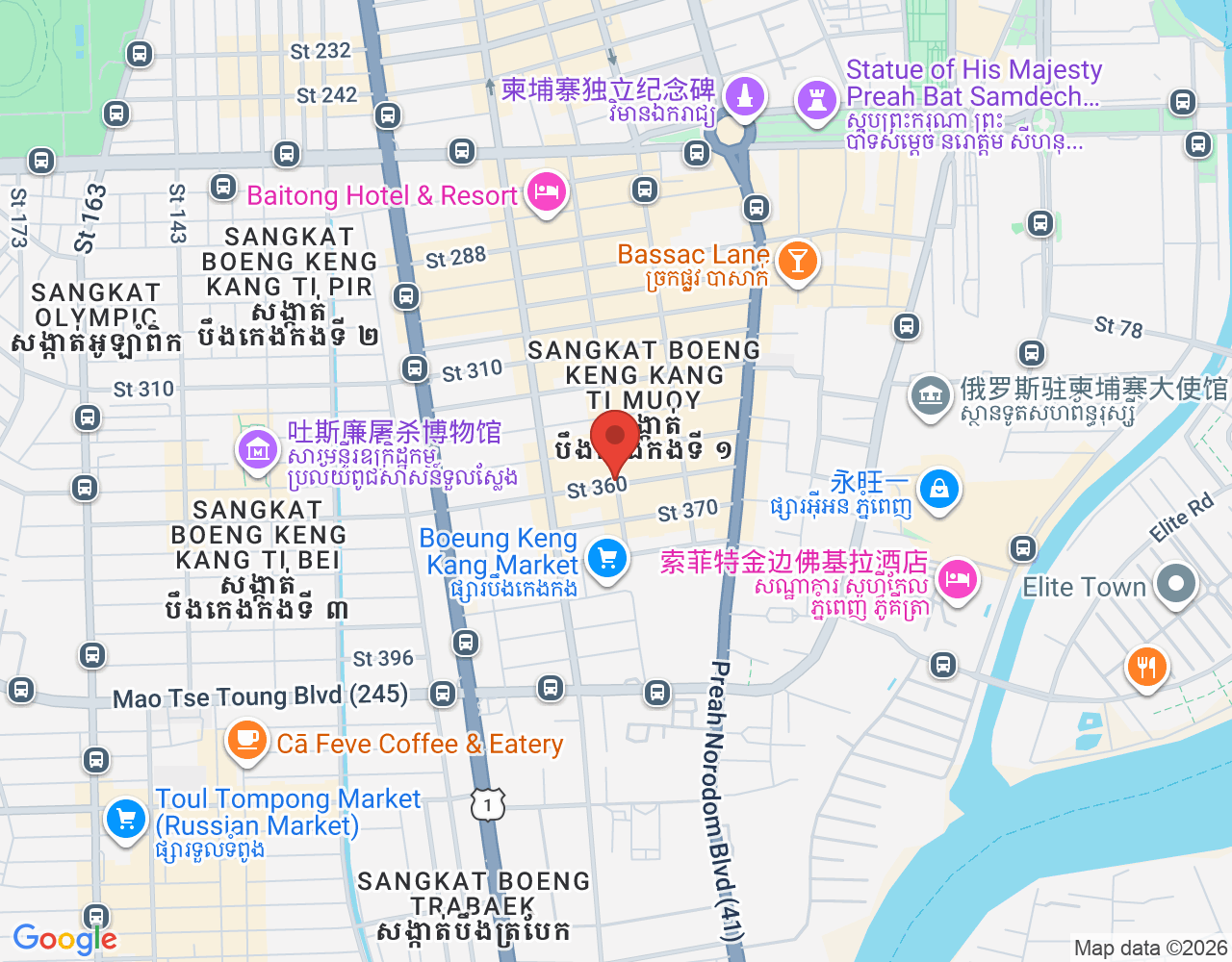 Waiter location map