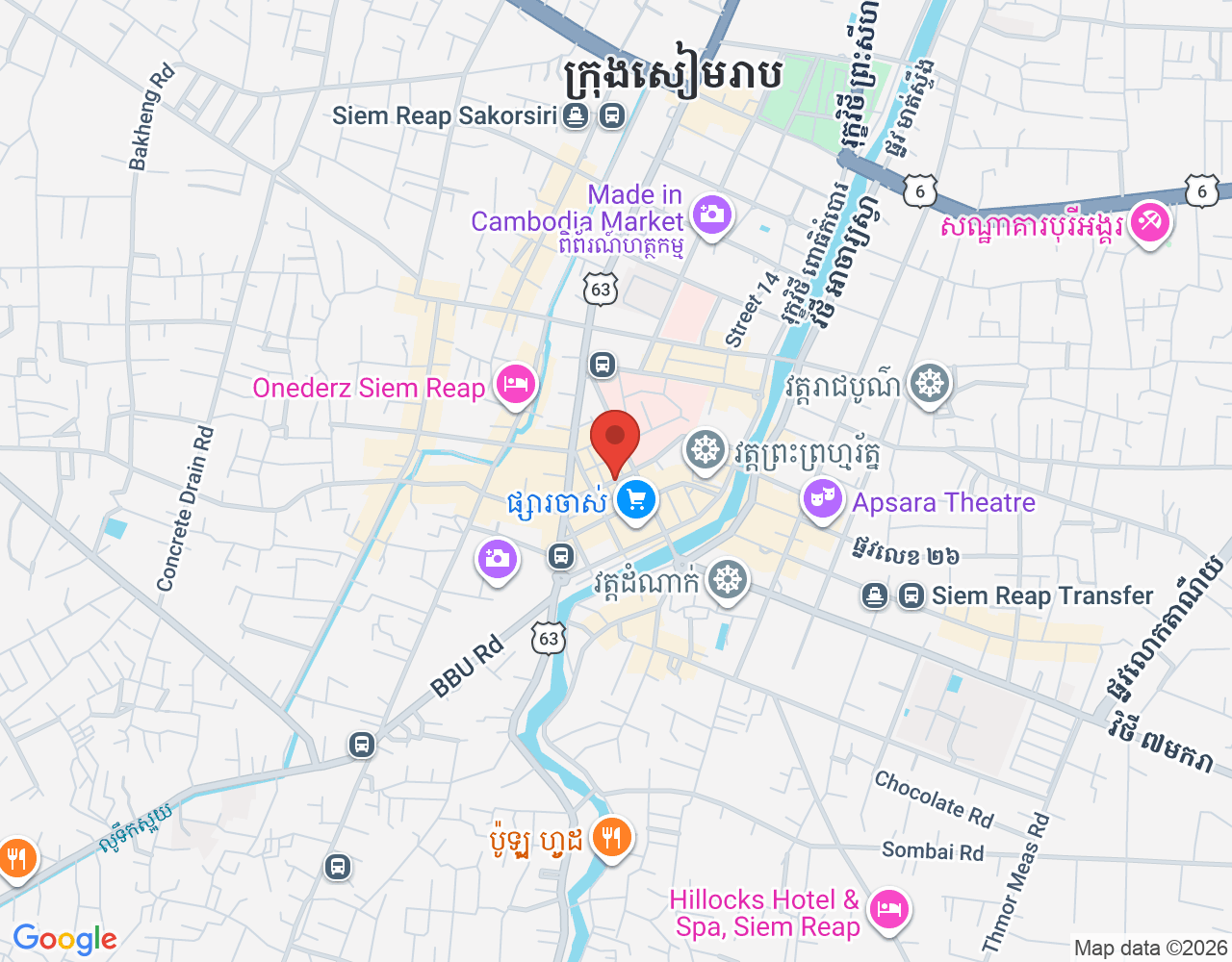Cashier location map