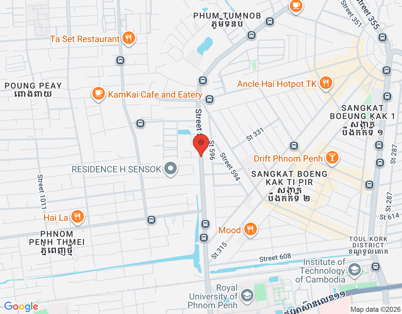 Barista location map