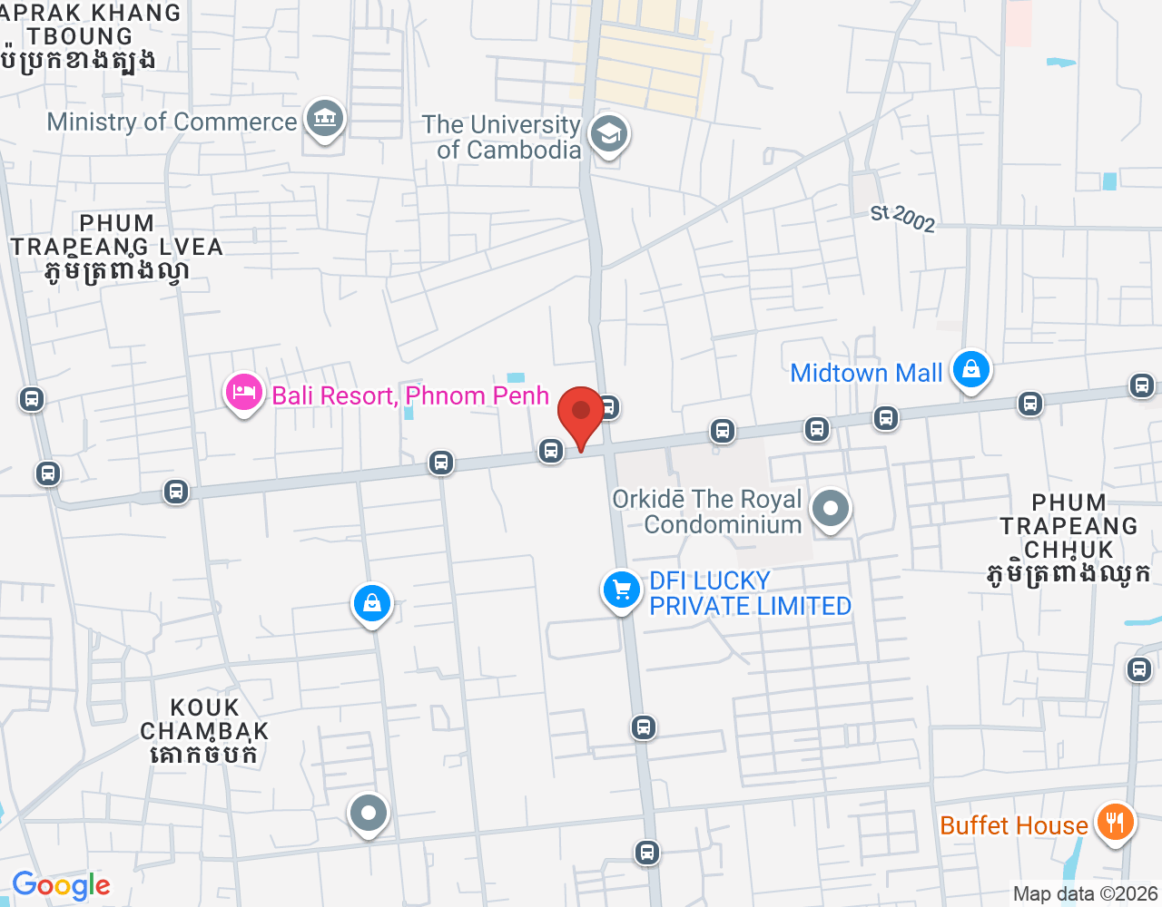 ផ្នែក ជំនួយការចុងភៅ location map