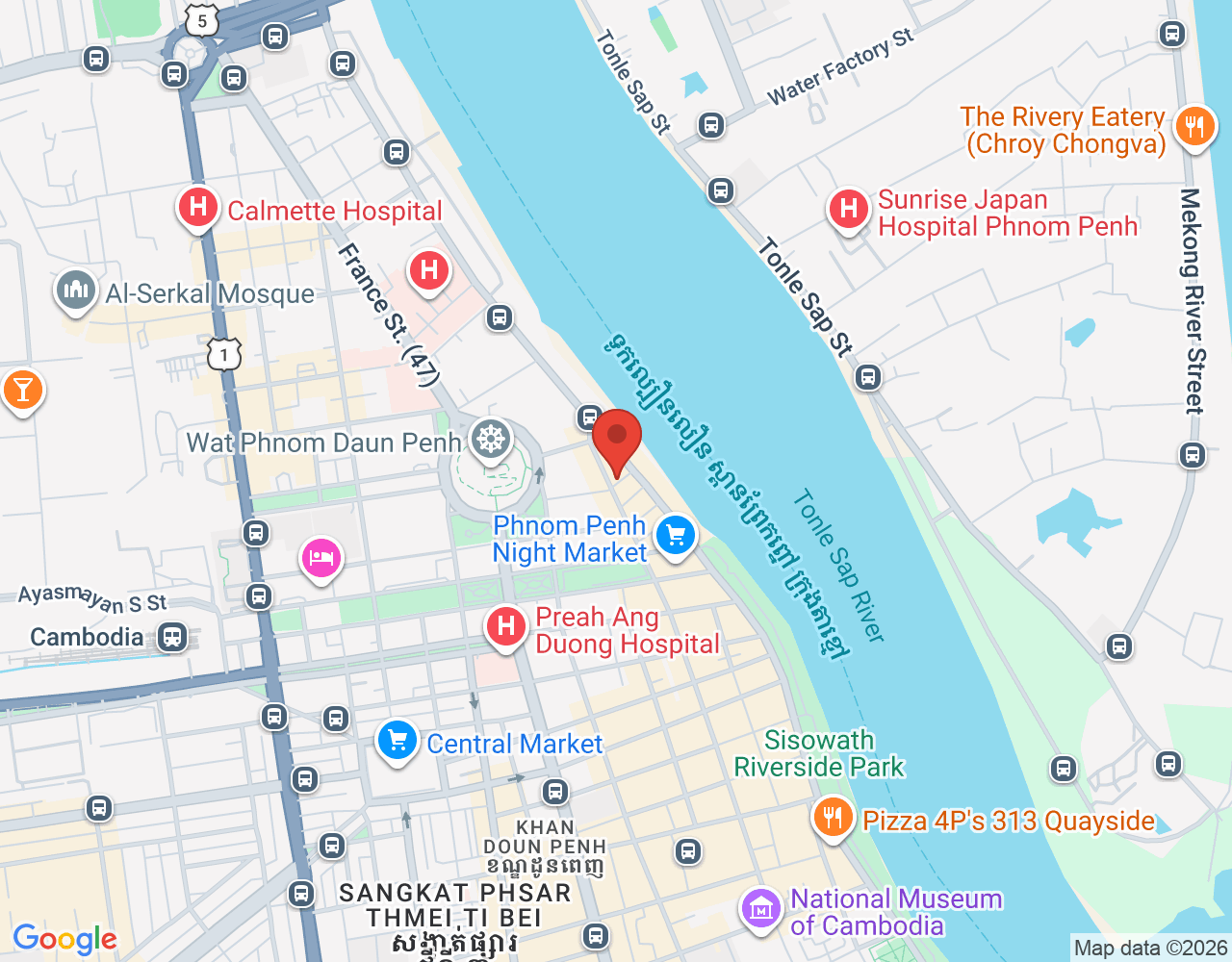 Room Attendants location map