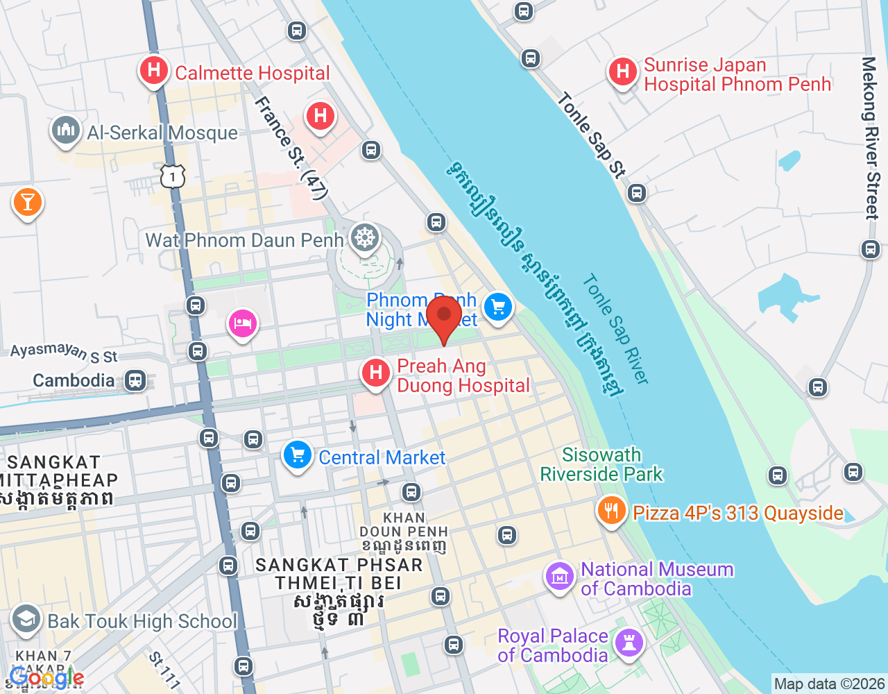 Sales & Reservations location map