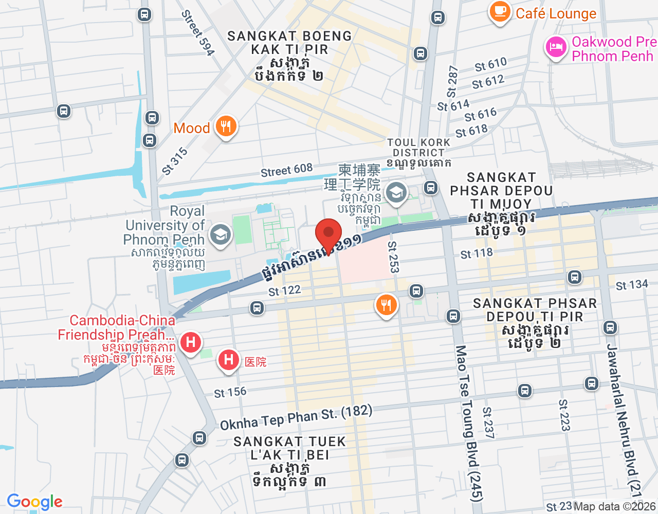 Service/Barista/Cashier location map