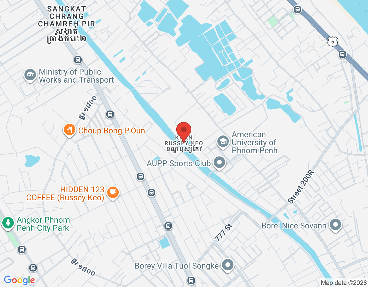 Cashier location map