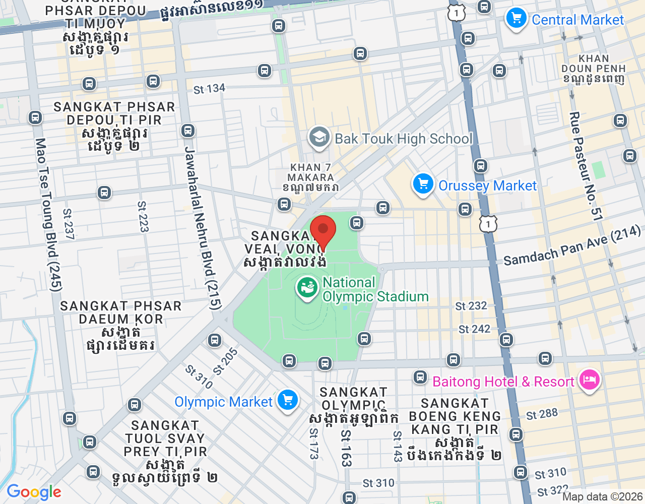 Credit Officer, Internship location map