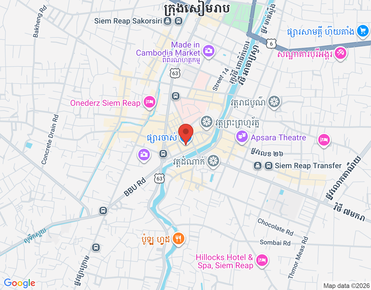 Waiter Waitress location map