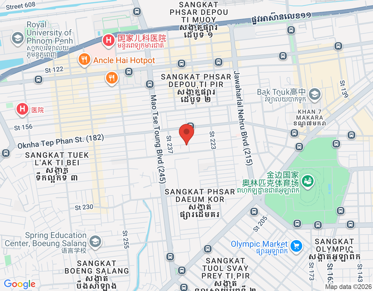 Sr. Sales Showroom location map