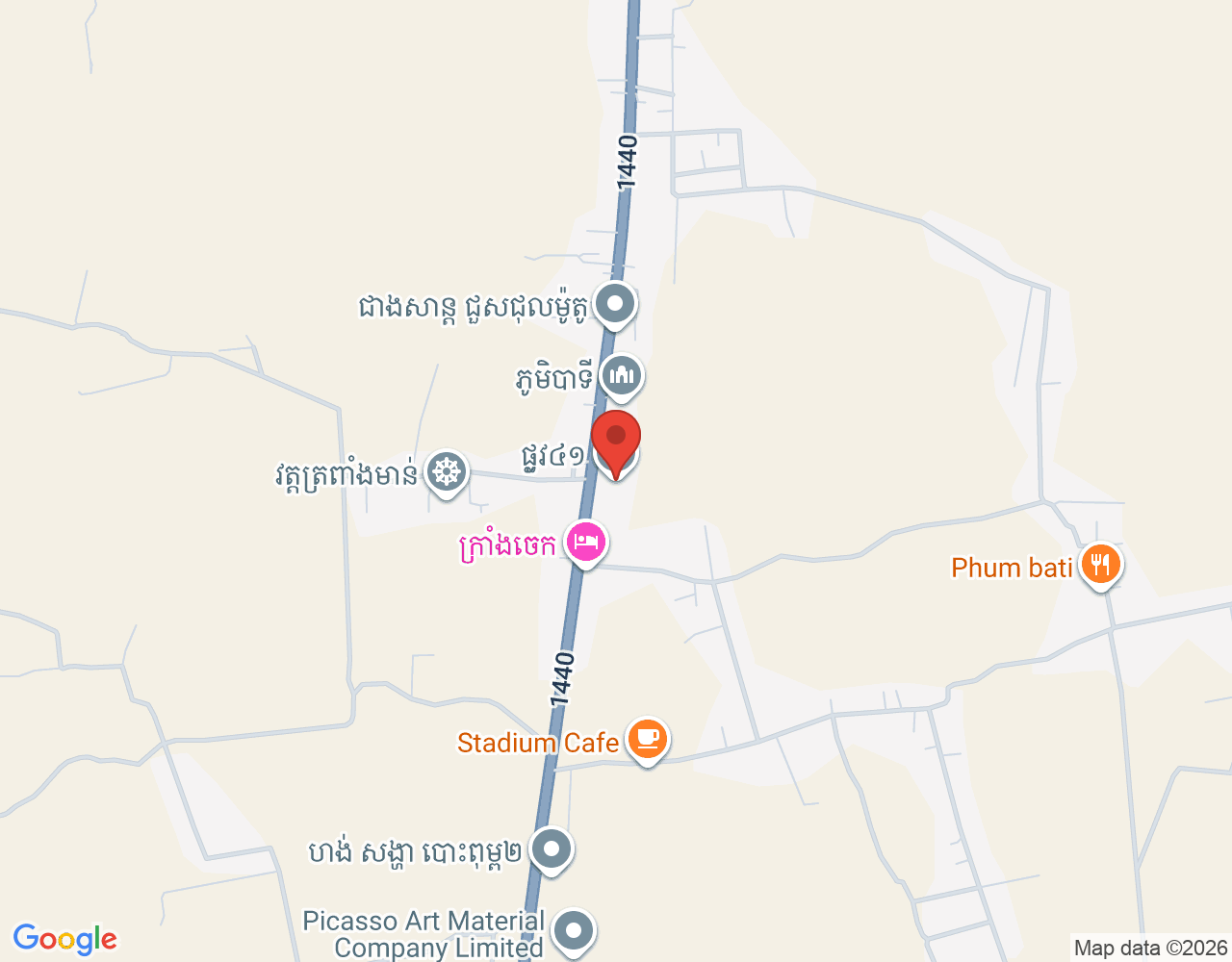 Barista location map