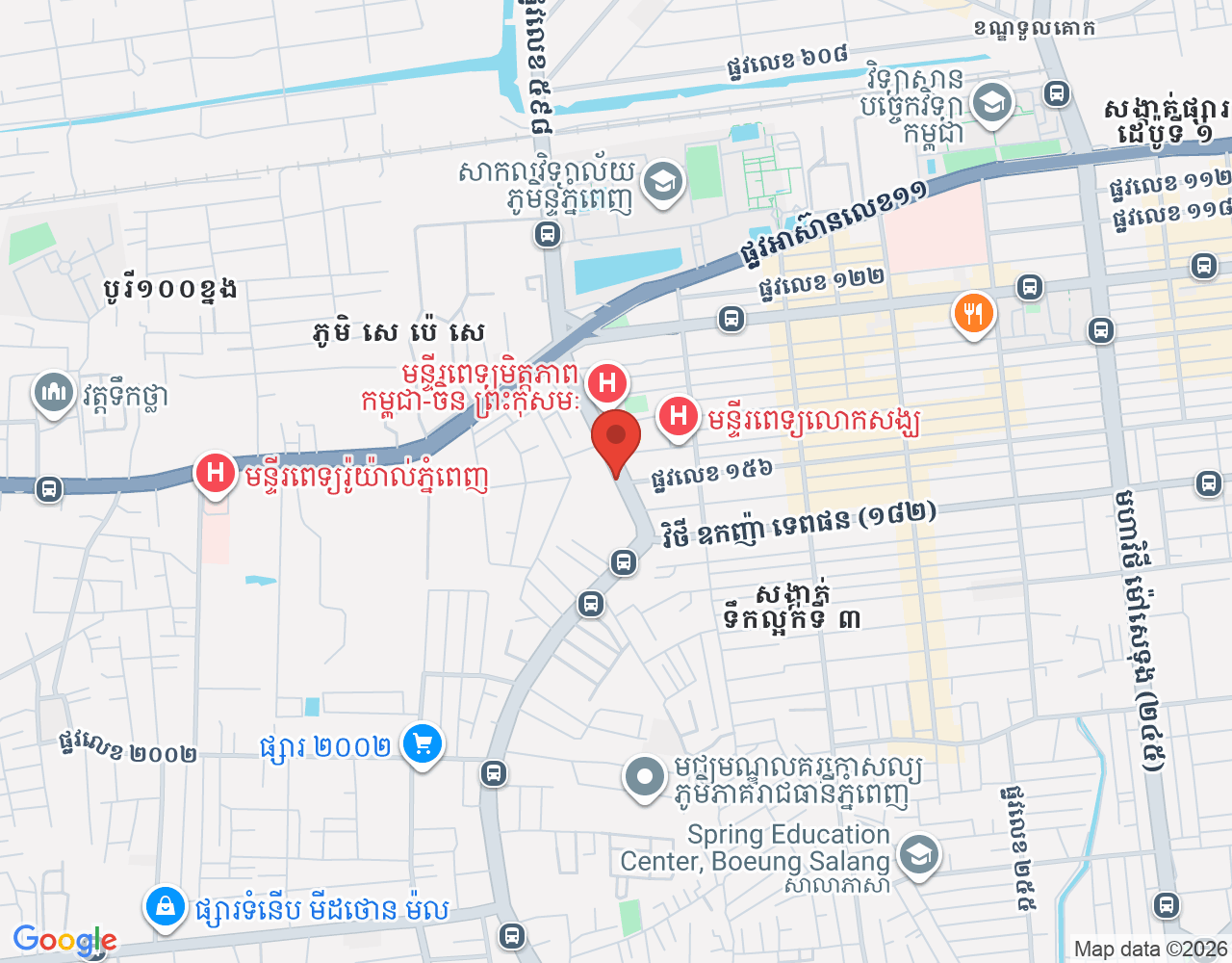 Receptionist location map