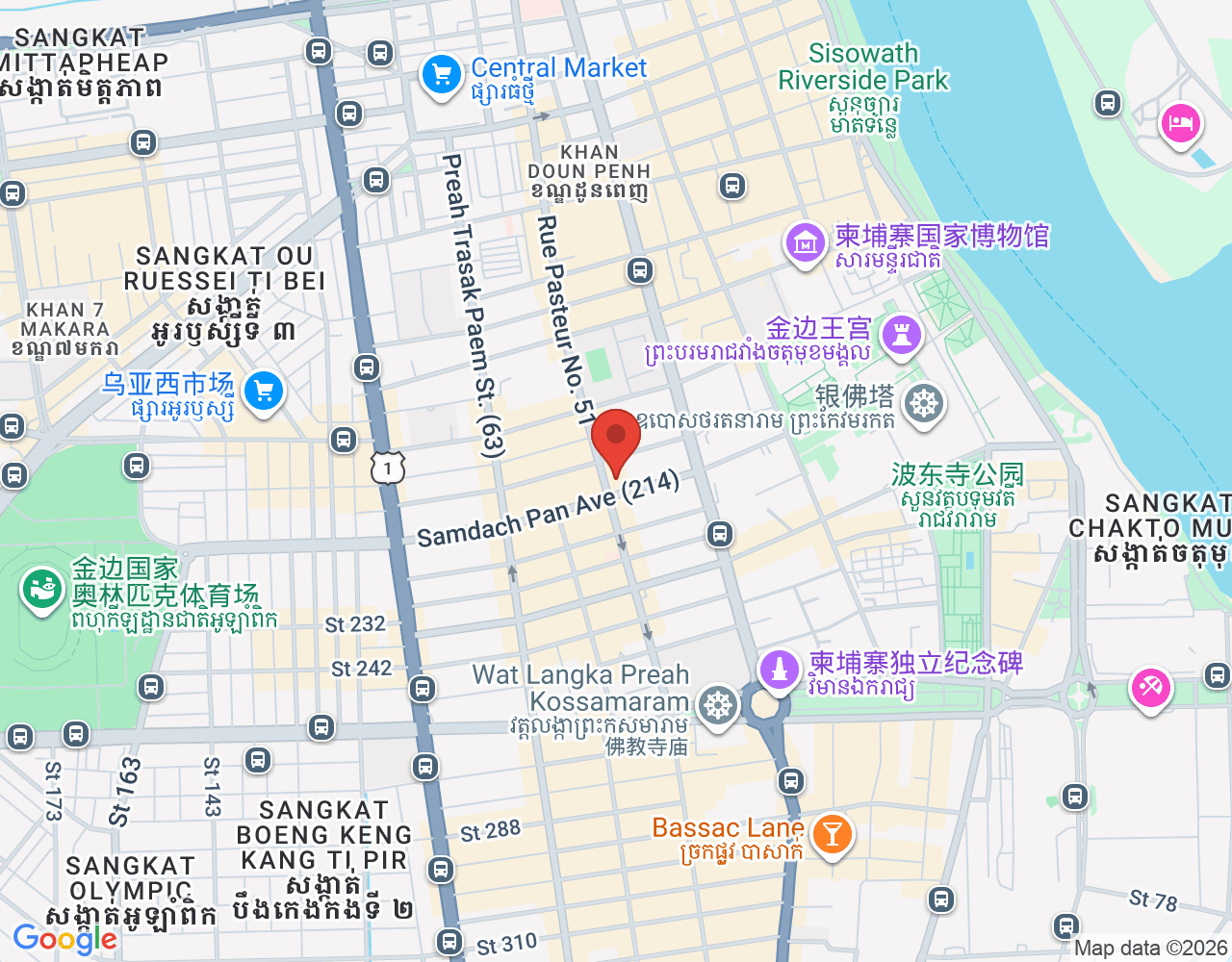 Service Crew location map