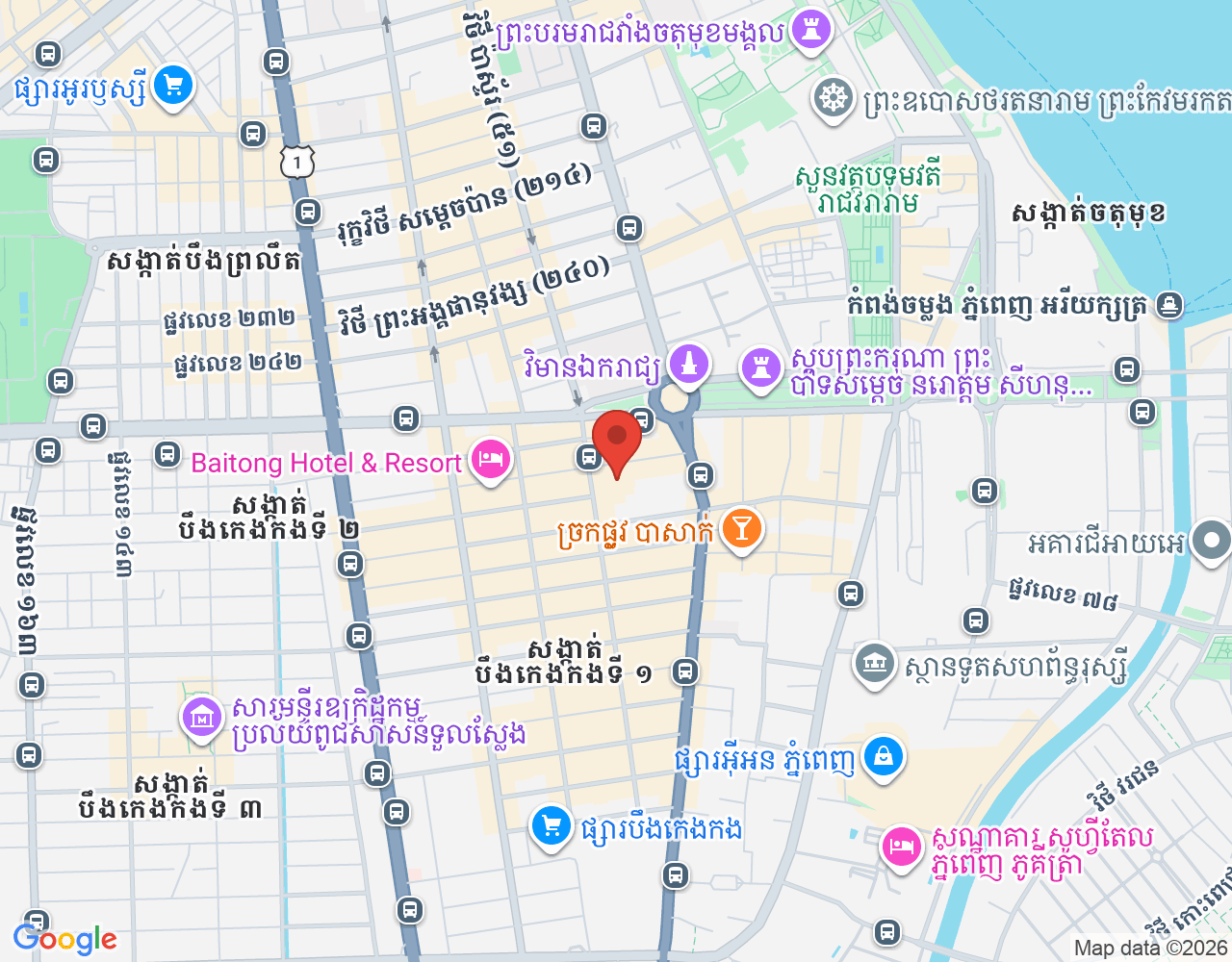 Kitchen Staff location map