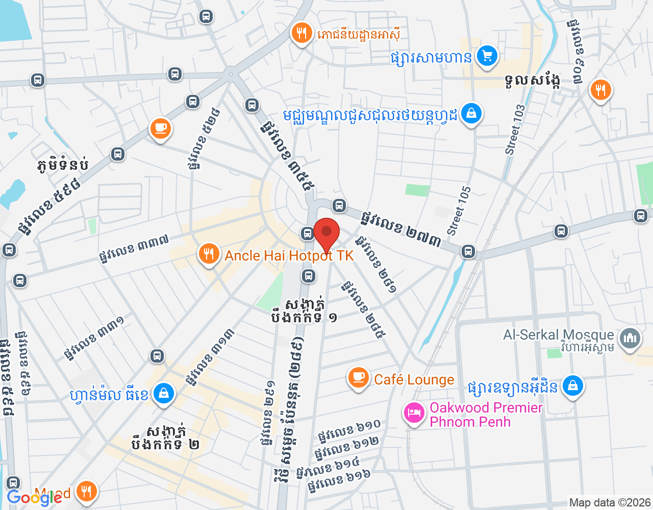 Delivery location map