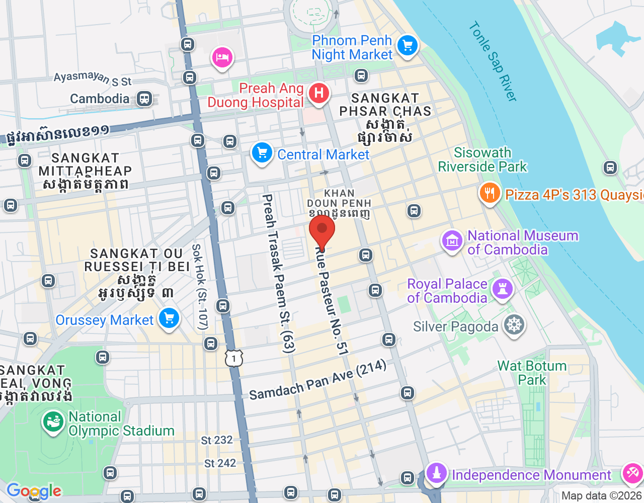 Waitress location map