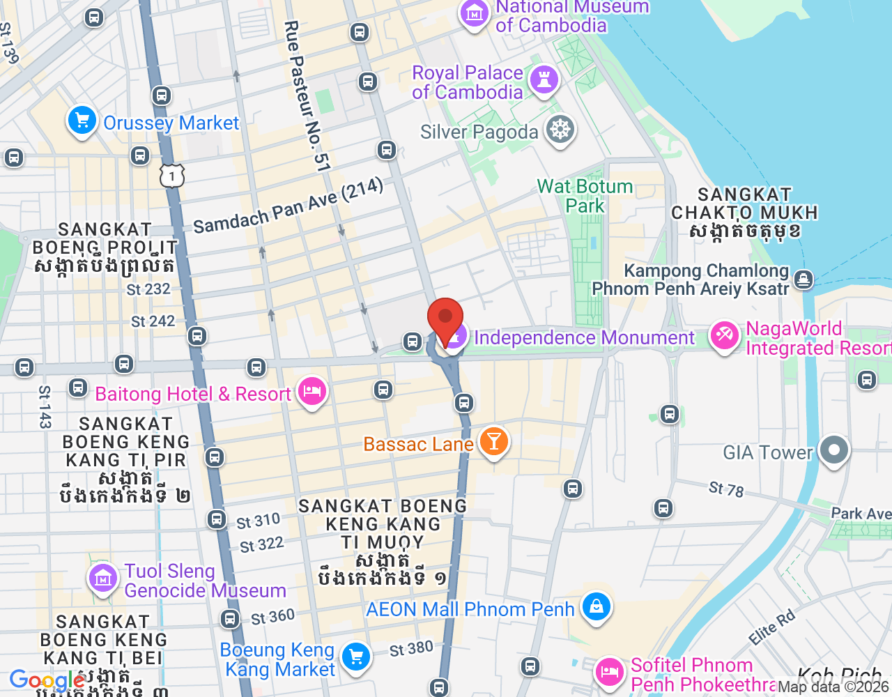 cashier location map
