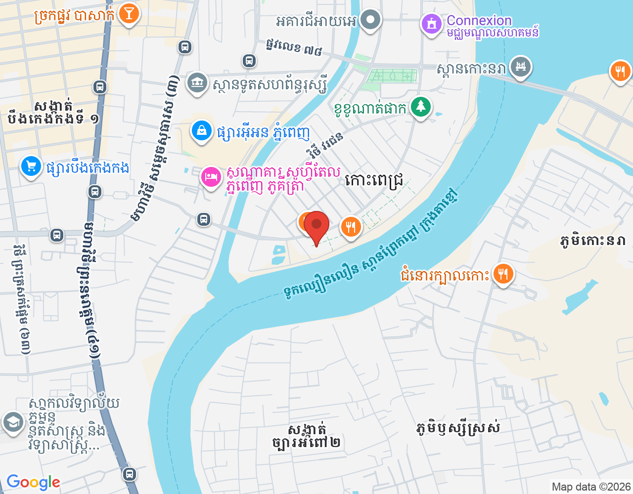 Cashier location map