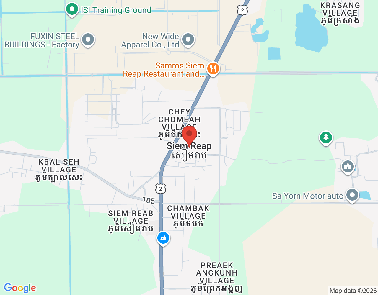 Cashier location map