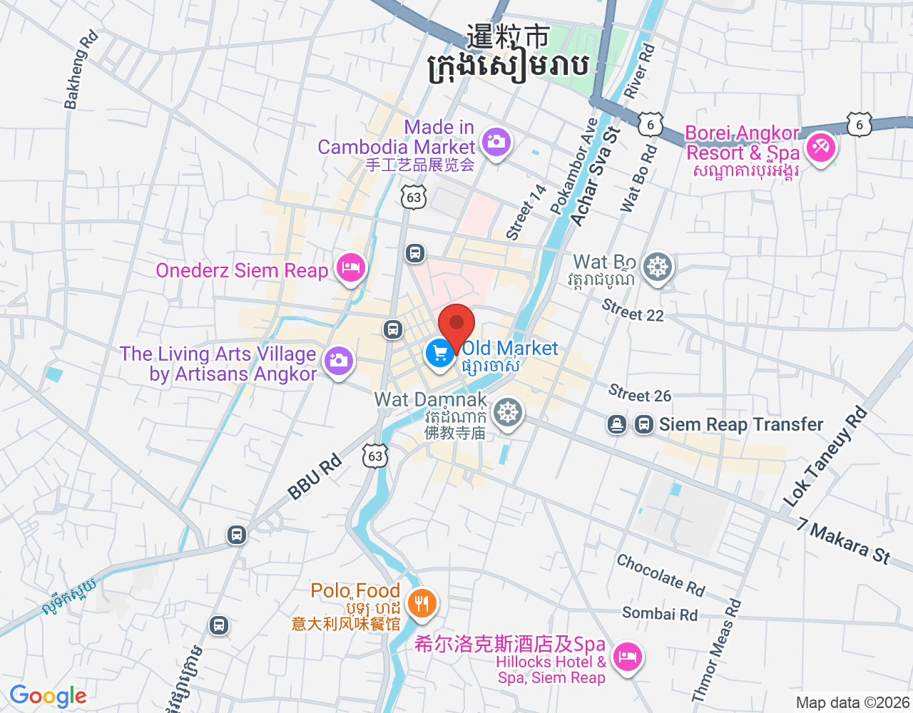 Waitress location map