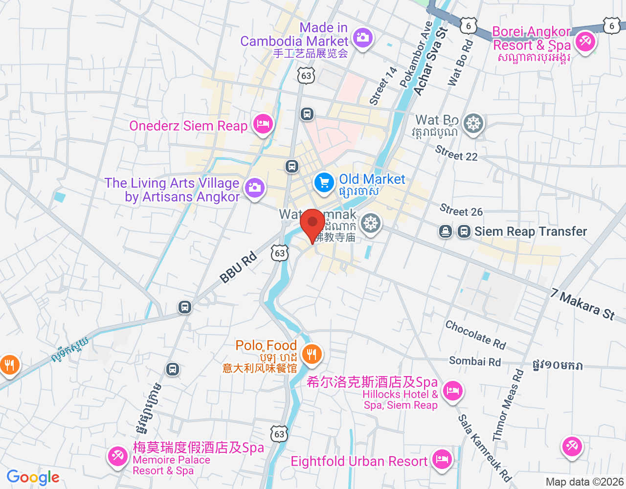 Cashier location map