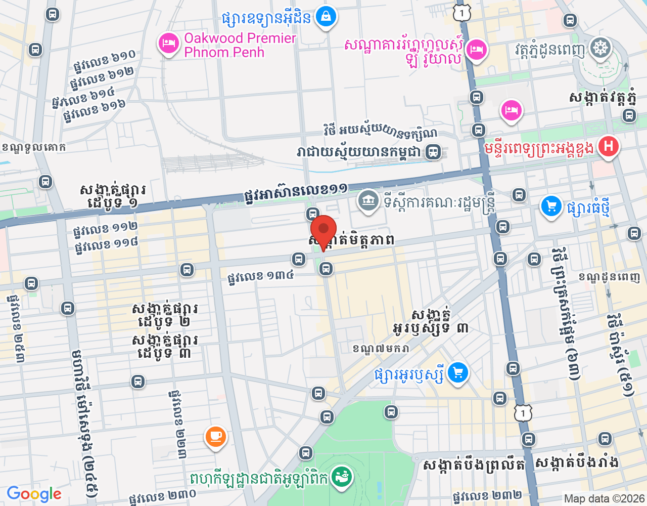 Manager Mobile and Internet Banking location map