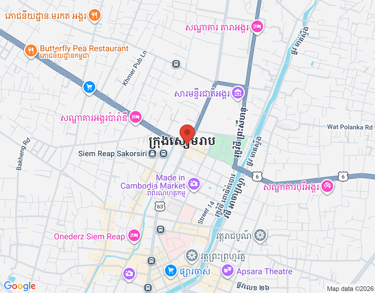 Waitress location map
