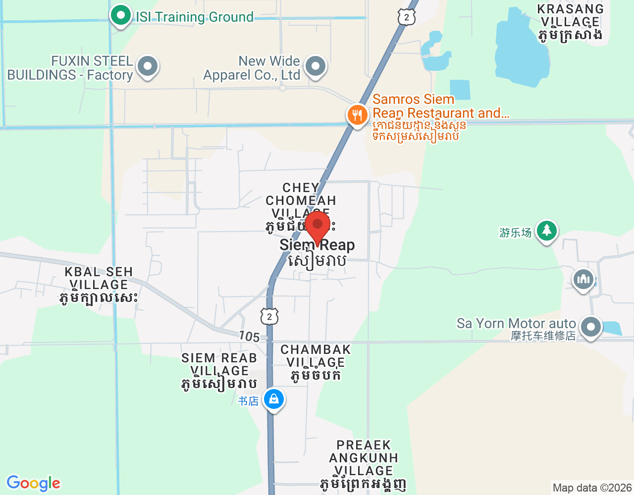 Receptionist location map