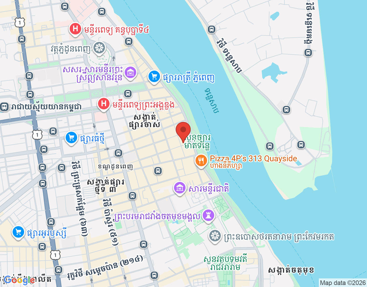WAITRESS location map