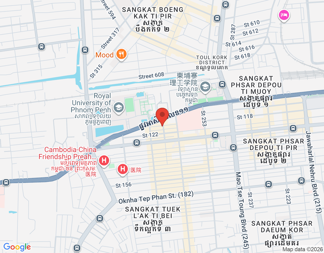 Cooking and service full time location map