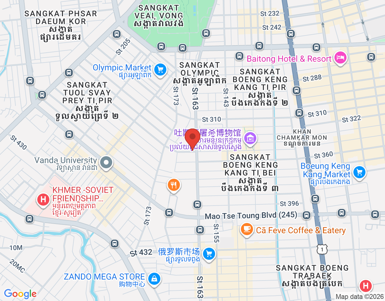 ផ្នែកដឹកជញ្ជូននំ location map