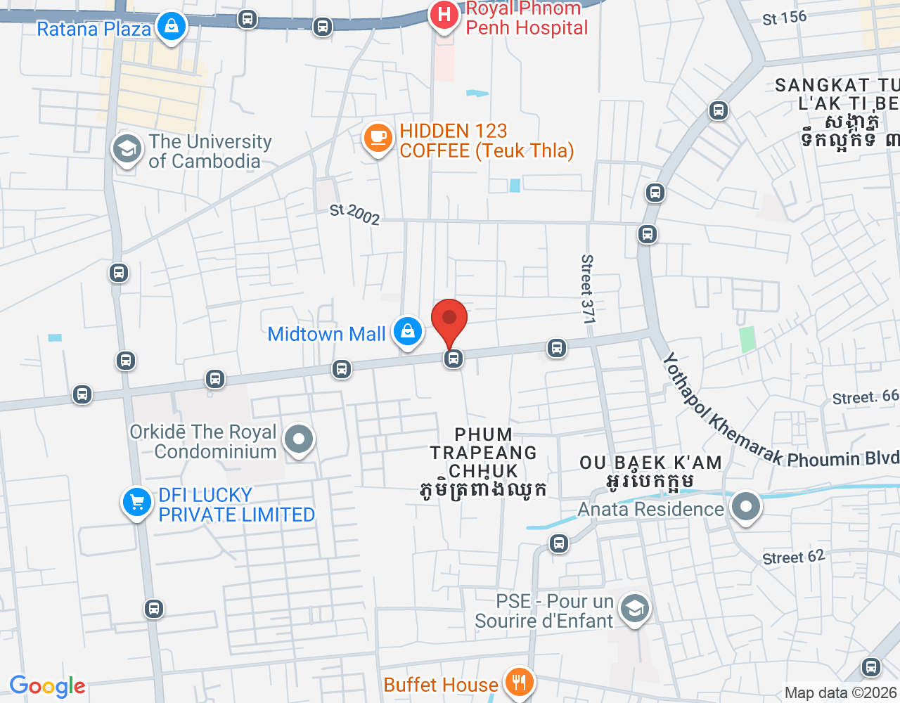 អ្នកដឹកជញ្ជូនតាមម៉ូតូ location map