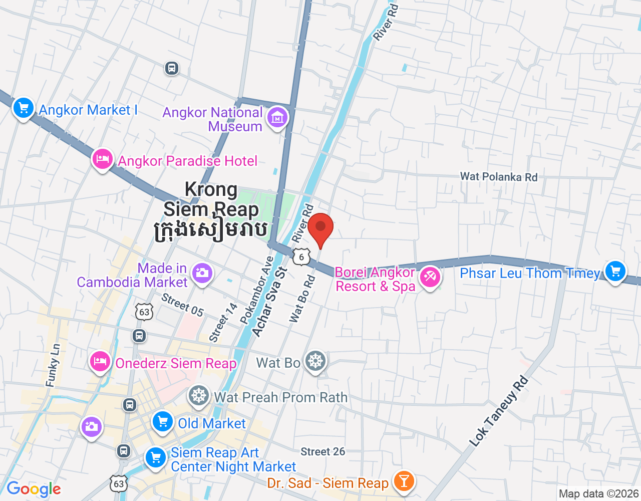 Cashier location map