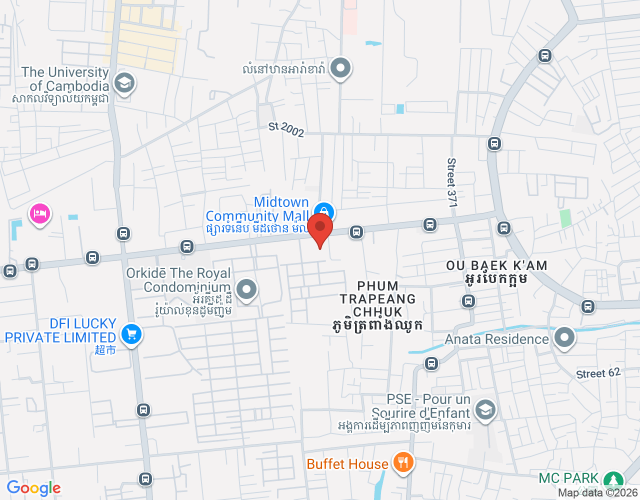 ផ្នែកលក់ location map