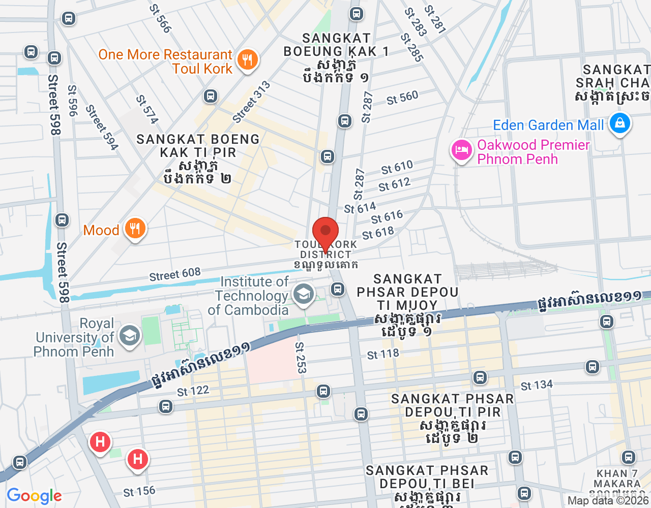 cashier location map