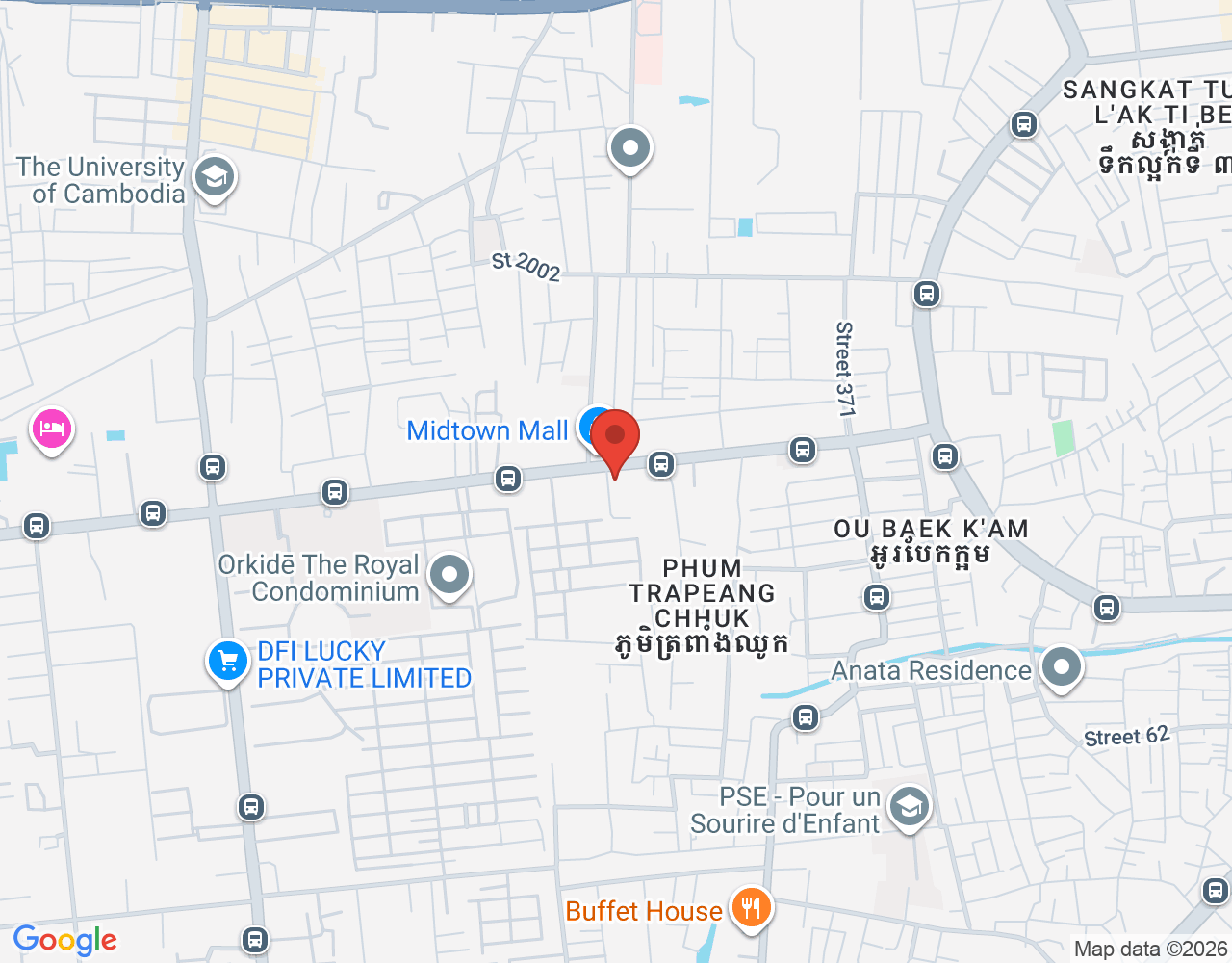 Cashier location map