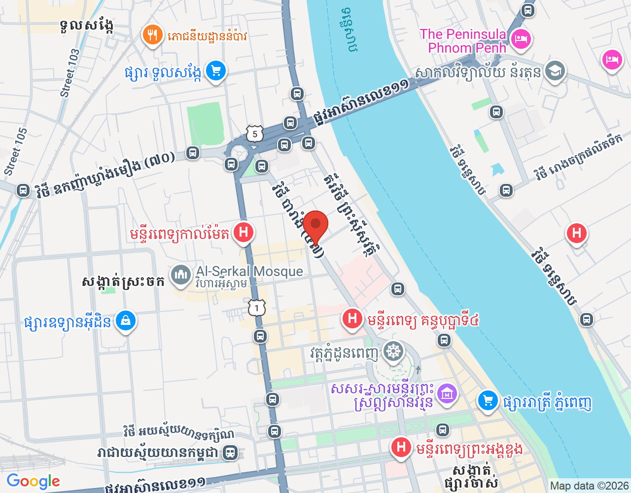 Commis Chef Khmer Food location map