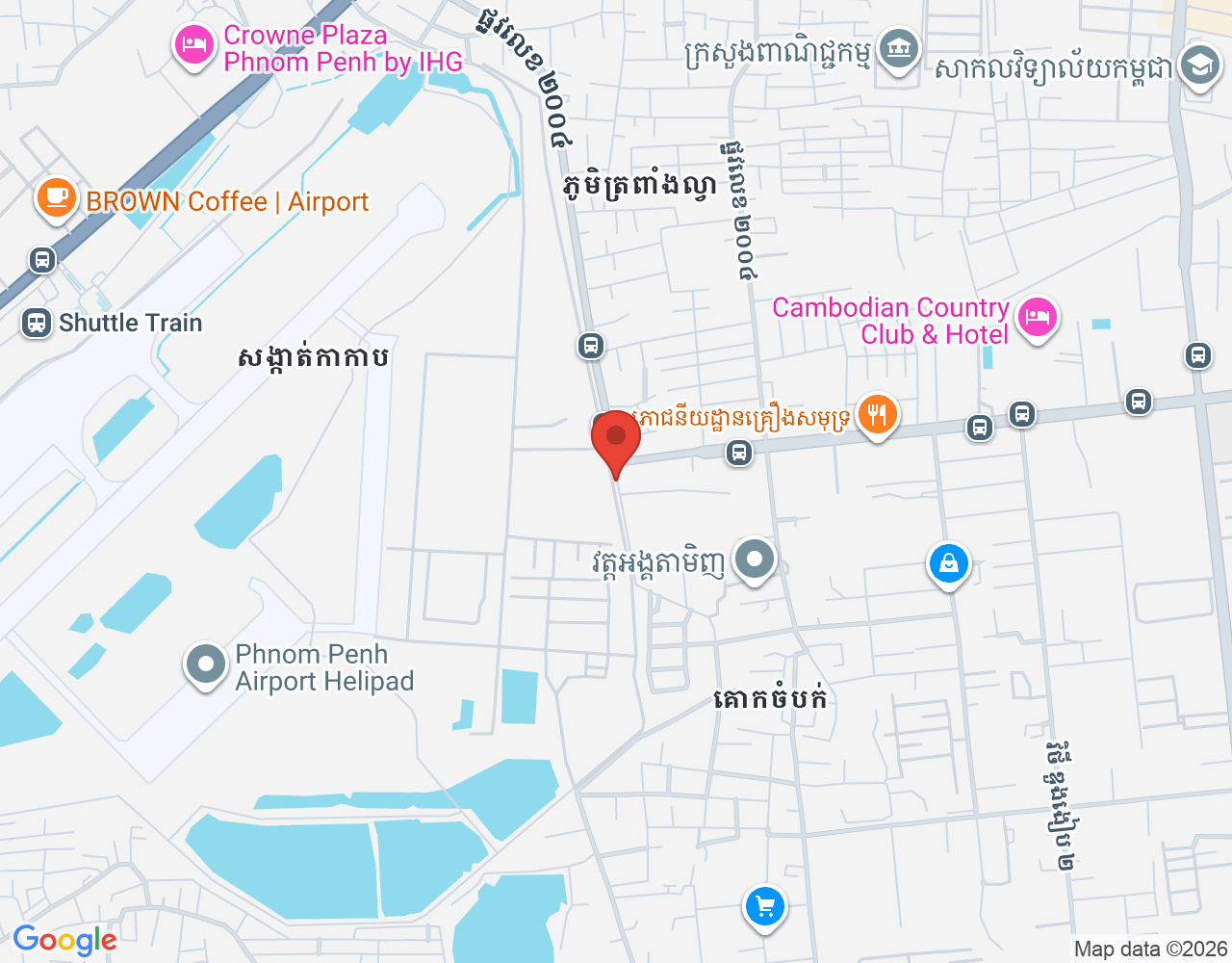Cashier location map