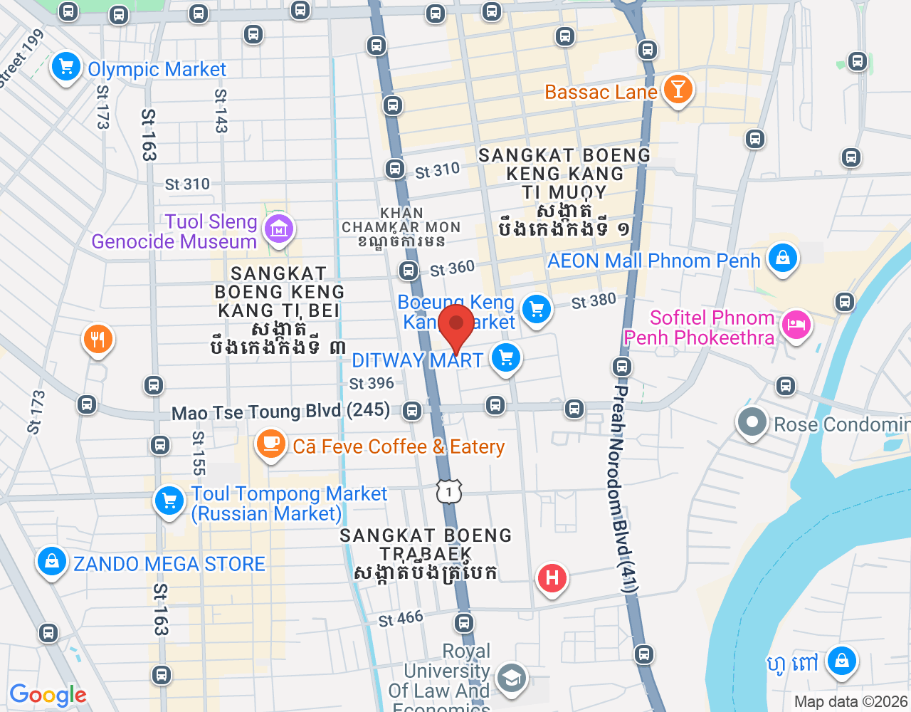 Service location map