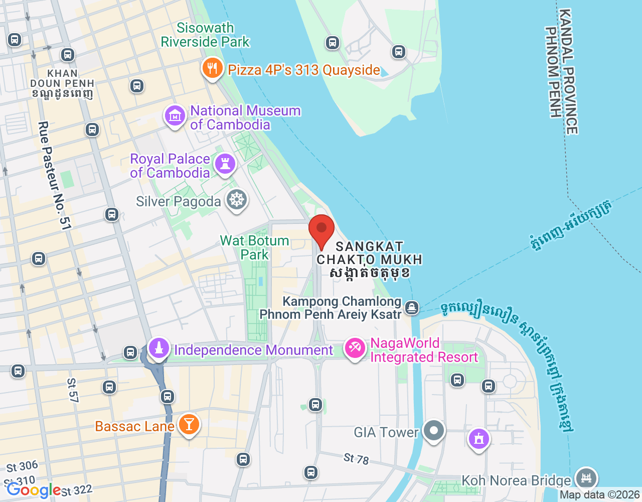 Pool Attendant location map