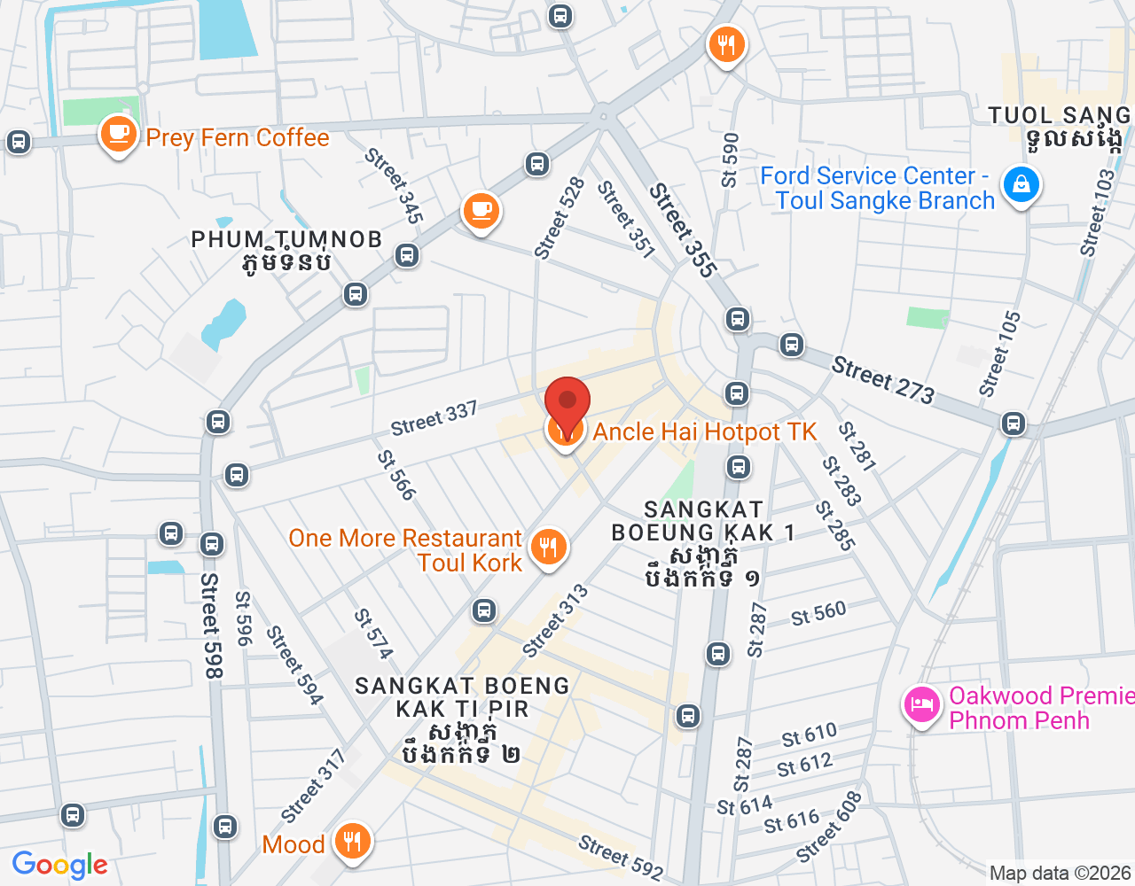បុគ្គលិកសេវាកម្ម location map