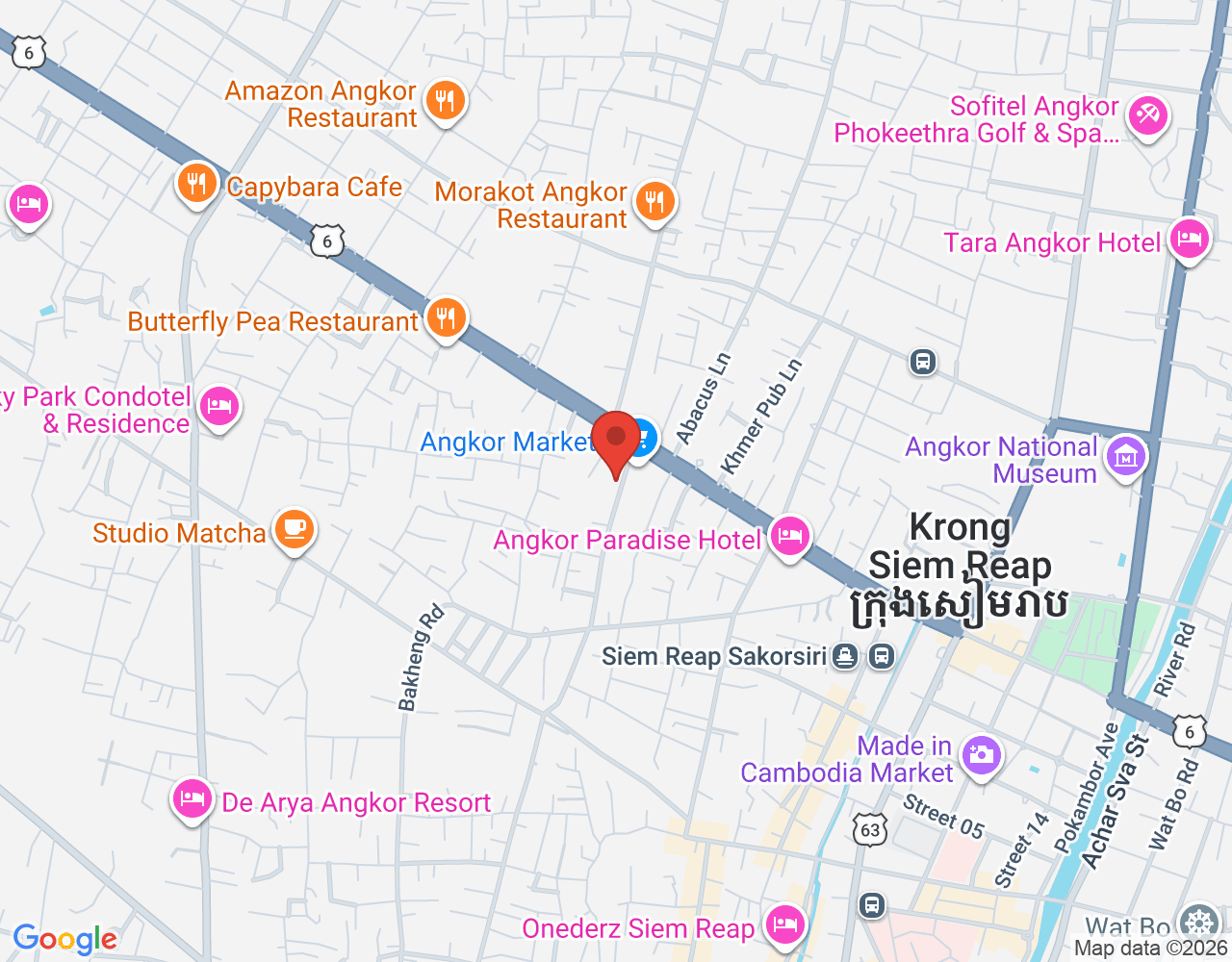 Room Attendant location map