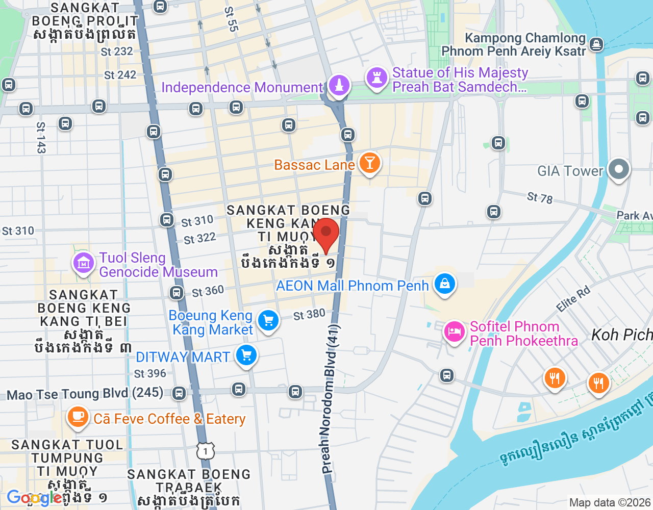 Spa Receptionist location map