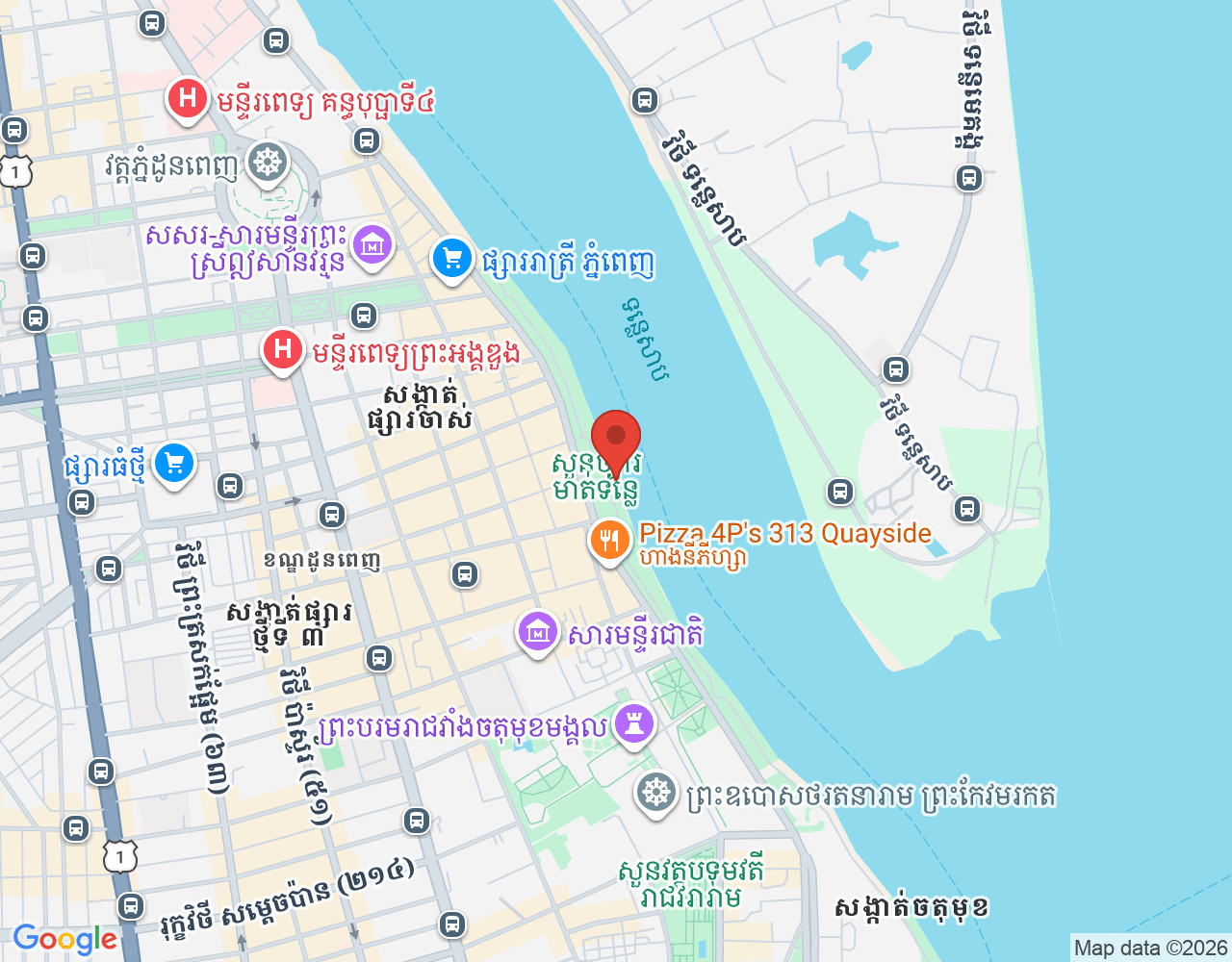 Cashier location map