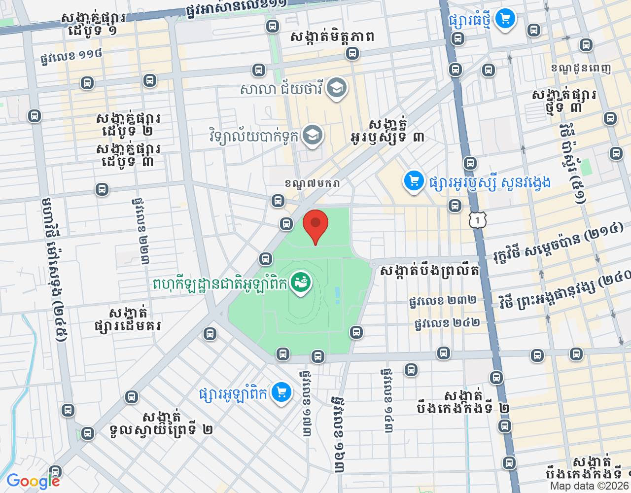 Cashier location map