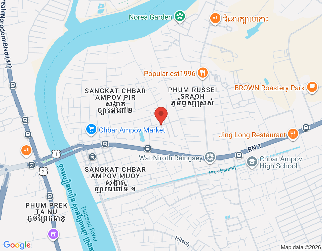 Cashier location map