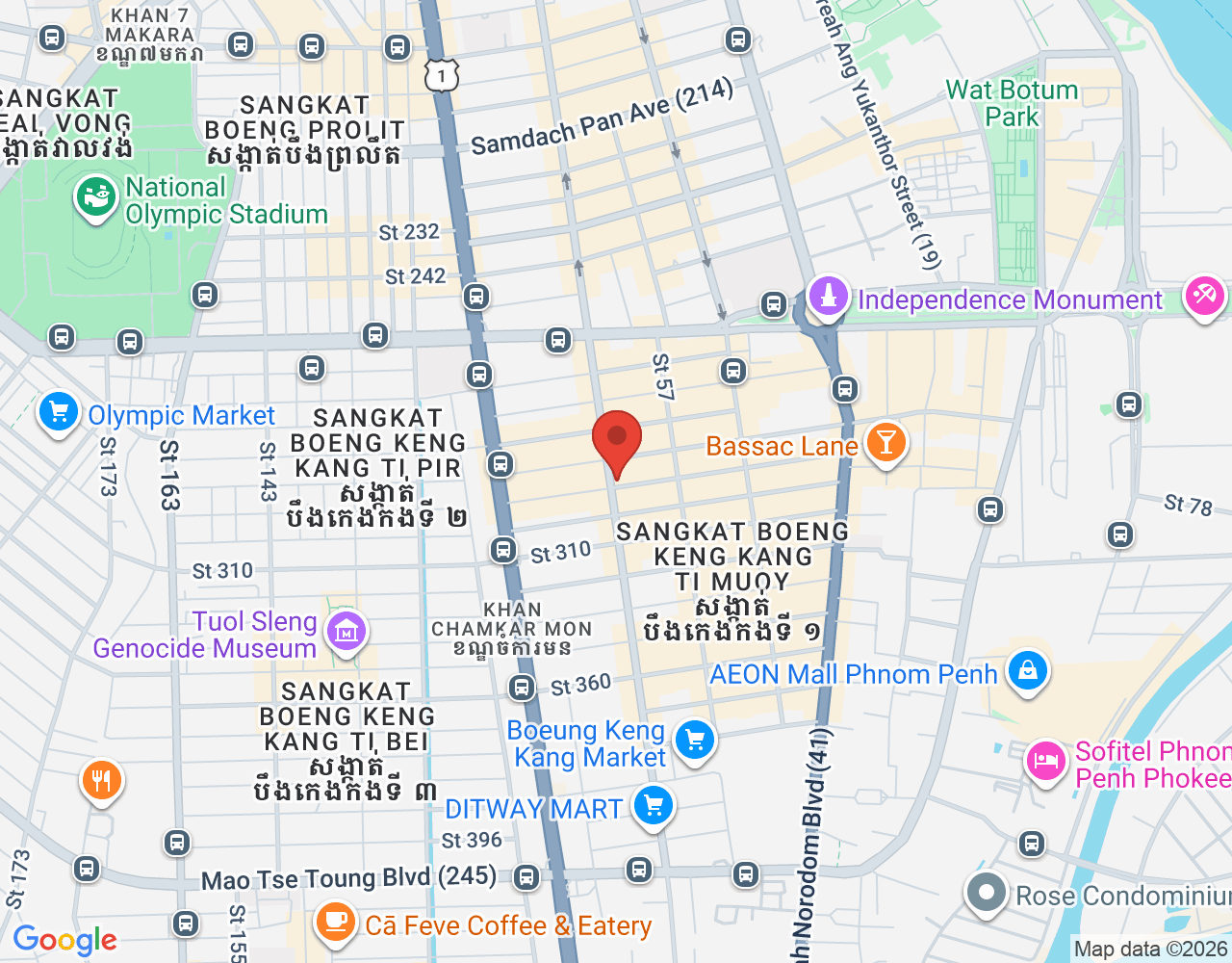 ផ្នែកលក់ location map