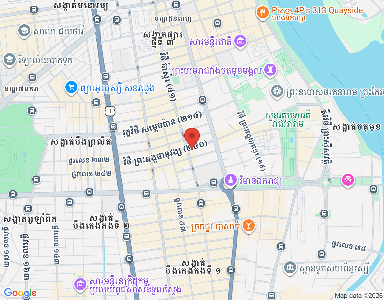 Bartenders location map